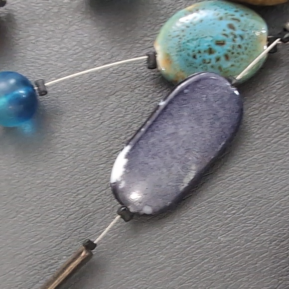 Chico's Necklace Bundle of 3, Enamel, Ceramic, Glass - Picture 10 of 14